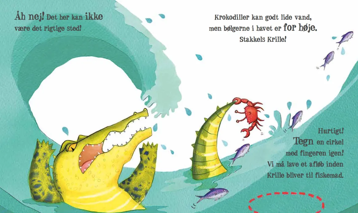 ABC Forlag Hvad er der bag døren barnbok tryckt bok på danska