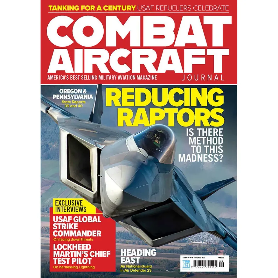 Combat Aircraft Journal september 2023 tidning Raptor