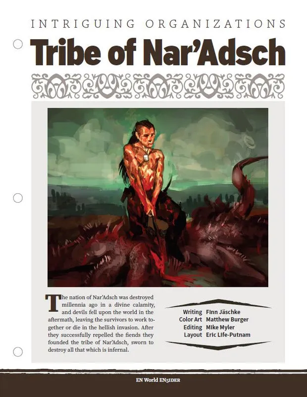 EN Publishing Intriguing Organizations Tribe of NarAdsch PDF druid