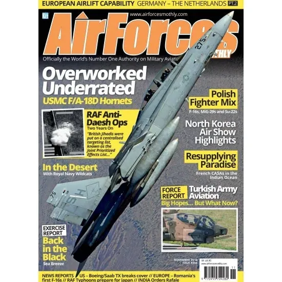 AirForces Monthly november 2016 tidning militärflyg