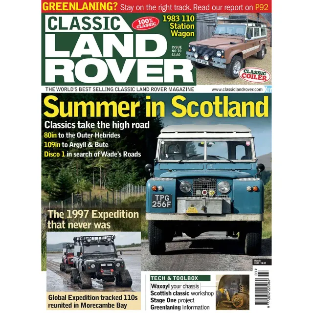 Classic Land Rover mars 2019 tidning lösnummer expedition