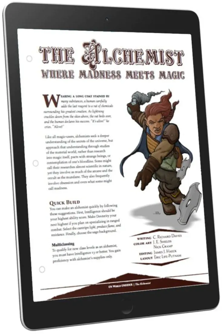 EN Publishing The Alchemist klass PDF D&D 5e madness