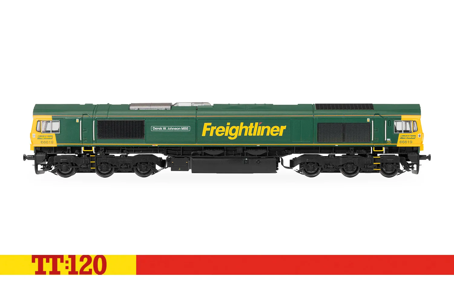 Hornby TT:120 Class 66 66619 modellok Freightliner