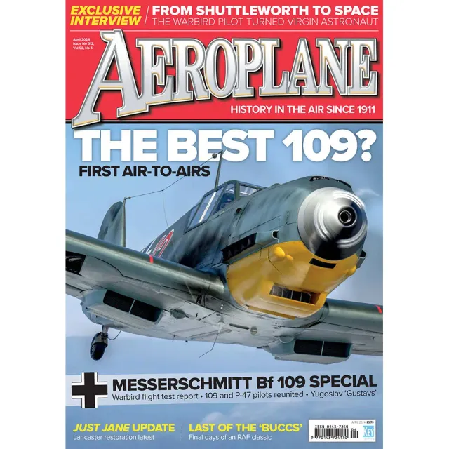 Aeroplane Monthly April 2024 tidning lösnummer Bf 109