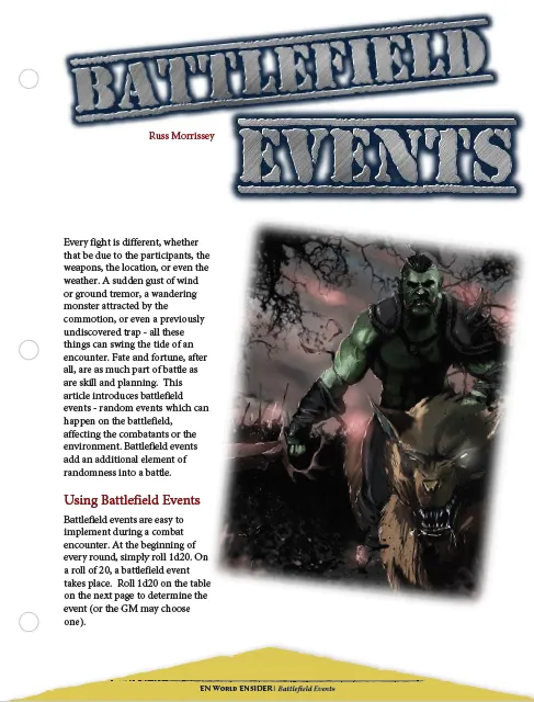 EN Publishing Battlefield Events stridshändelser PDF 5e