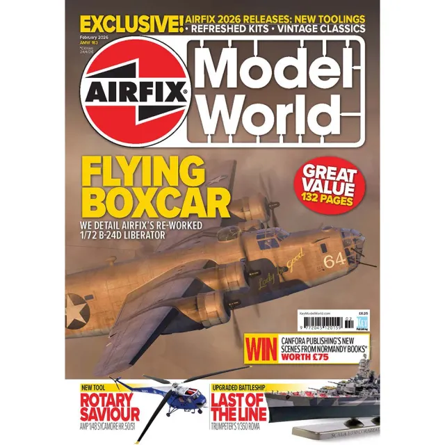 Airfix Model World februari 2026 tidning B-24D Liberator