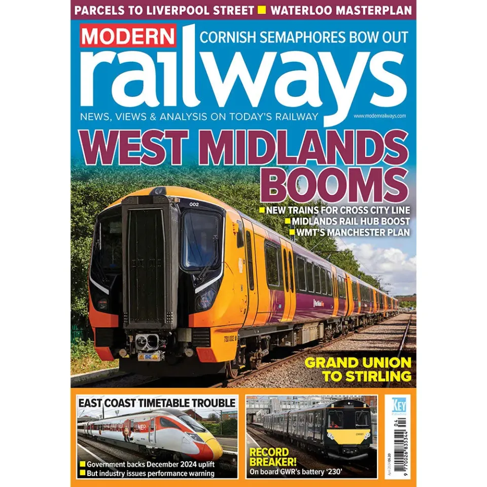 Modern Railways april 2024 tidning engelsk tågtidning