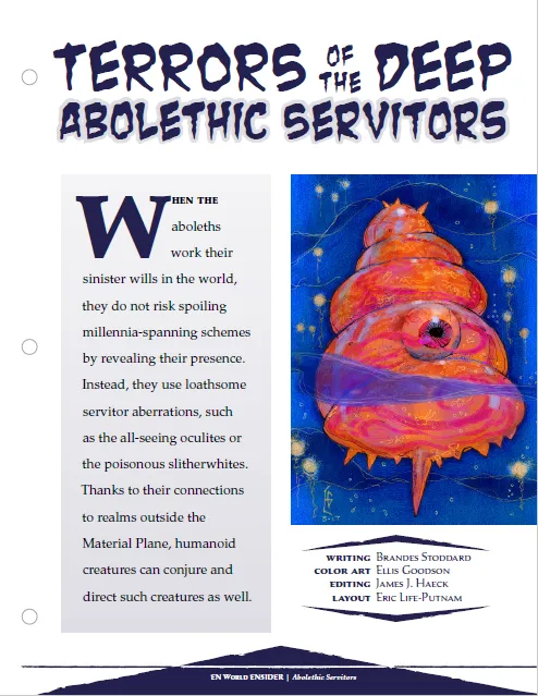EN Publishing Abolethic Servitors monster PDF D&D 5e
