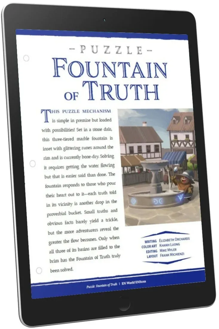 EN Publishing Fountain of Truth pussel PDF D&D 5e