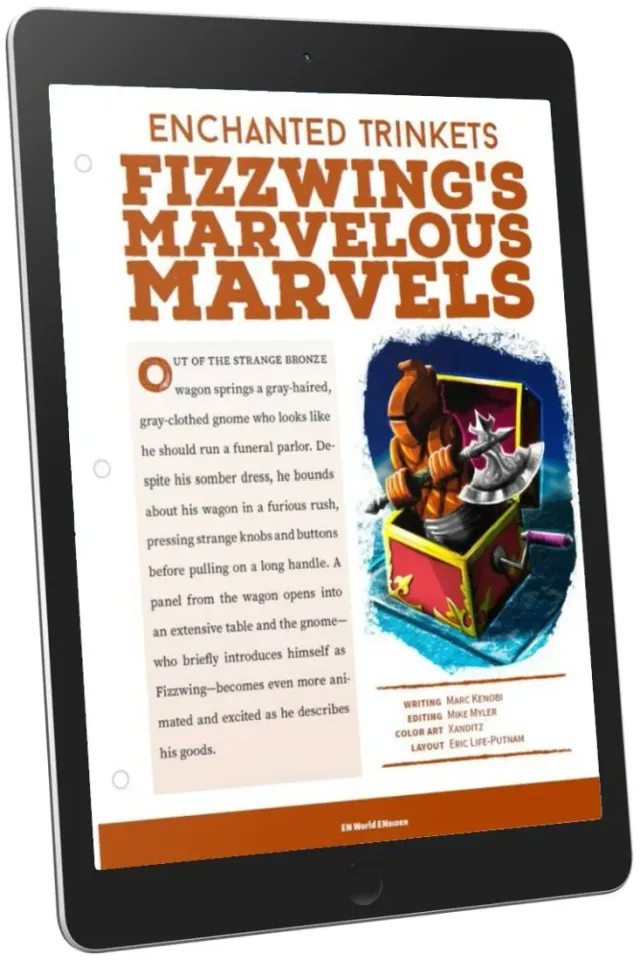 EN Publishing Enchanted Trinkets Fizzwing's Marvelous Marvels rollspel PDF 10 föremål