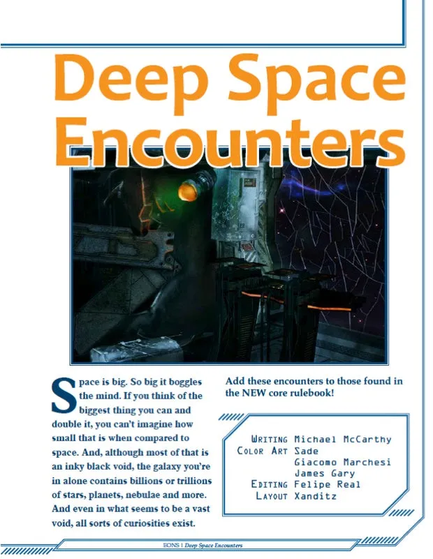 EN Publishing Deep Space Encounters WOIN-rollspel pdf rymd