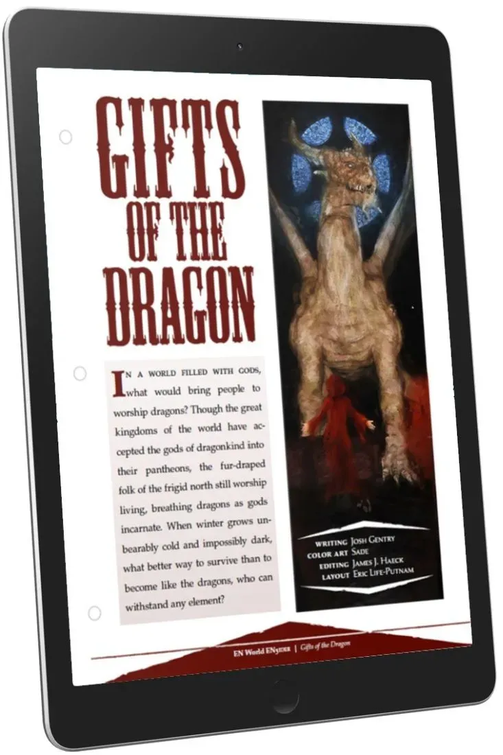 EN Publishing Gifts of the Dragon tillbehör PDF drakar