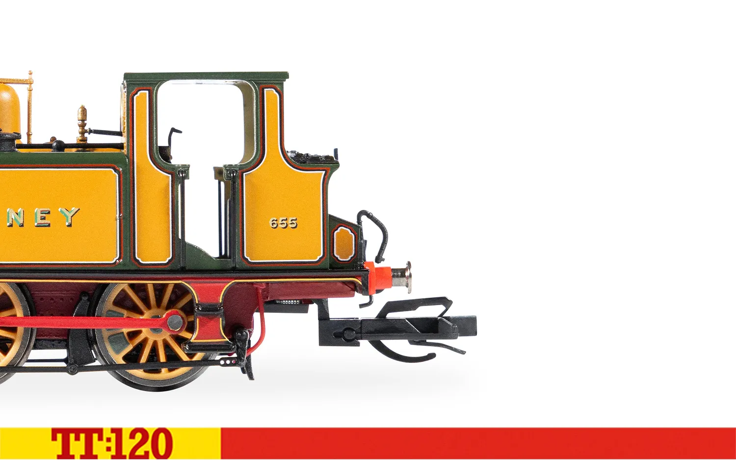 Hornby TT:120 Terrier 655 Stepney ånglok grön