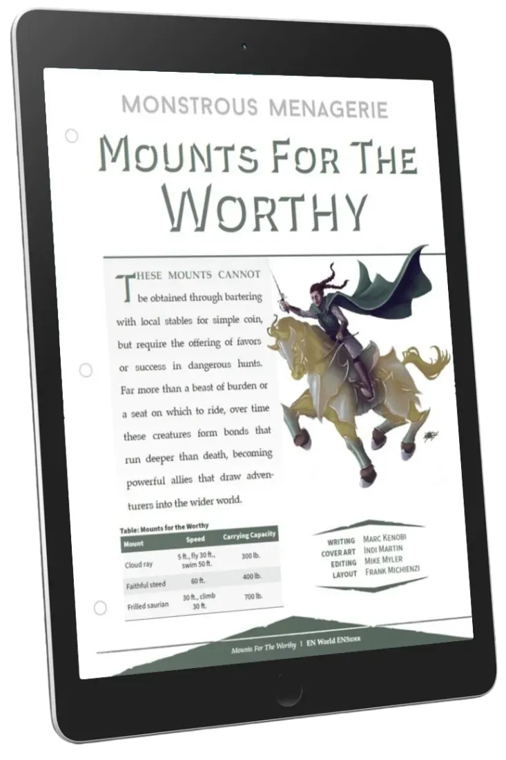 EN Publishing Mounts For Worthy rollspel PDF riddjur