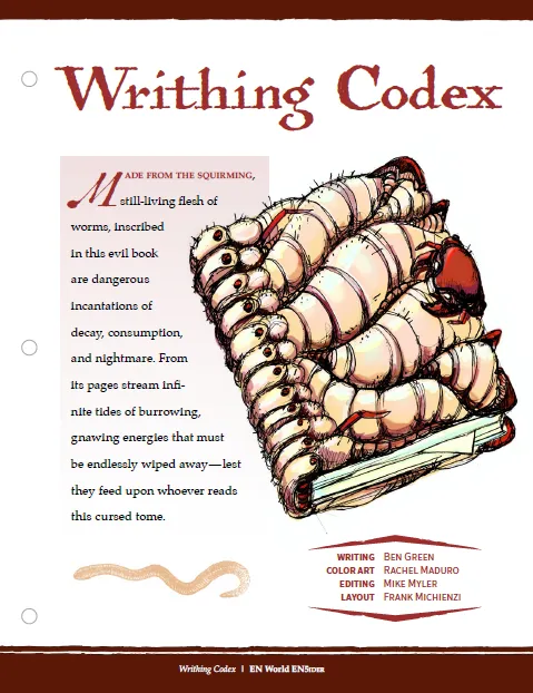 EN Publishing Writhing Codex rollspel PDF nekromanti