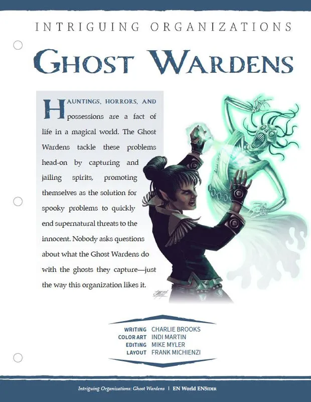 EN Publishing Ghost Wardens D&D rollspel PDF spöken