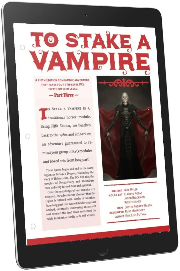 EN Publishing To Stake A Vampire Part 3 PDF äventyr