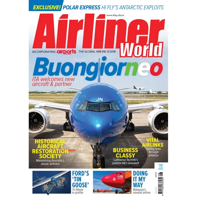 Airliner World augusti 2023 tidning flygplan