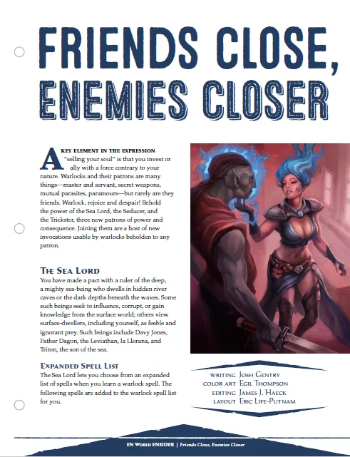 EN Publishing Friends Close, Enemies Closer rollspel PDF warlock