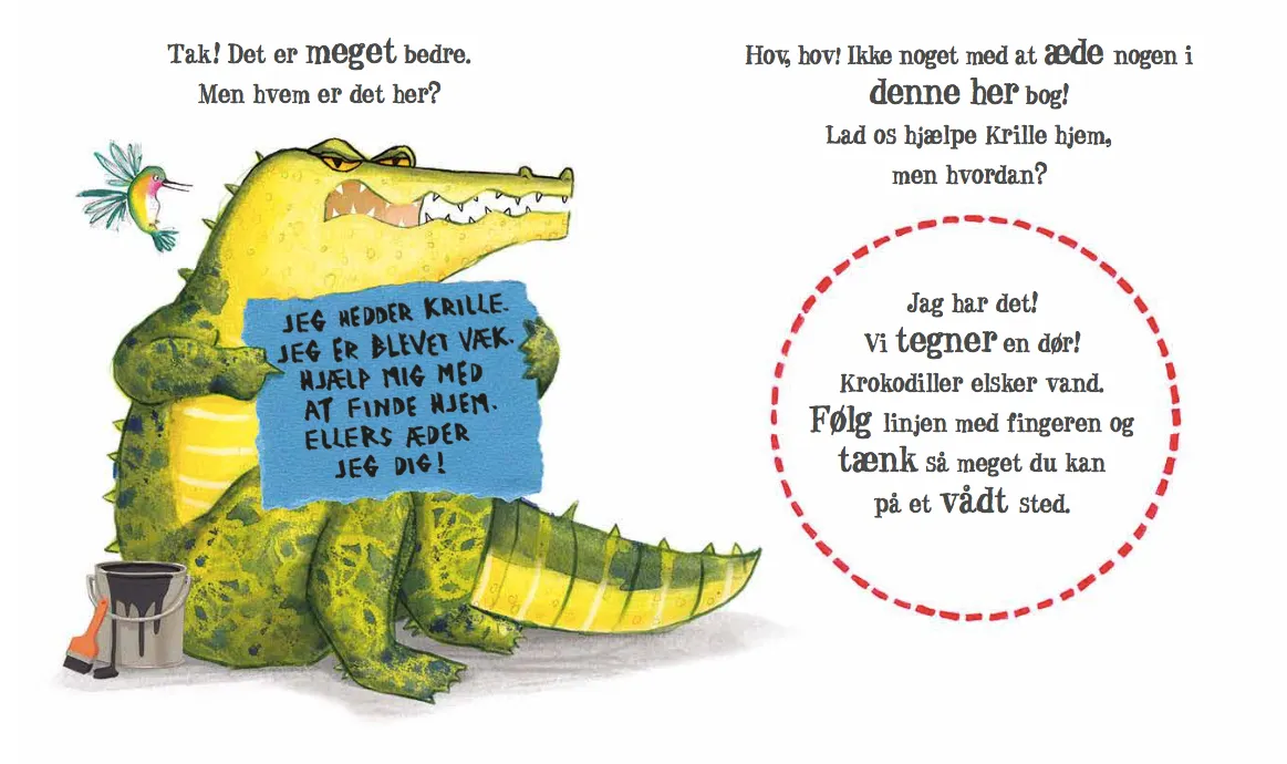 ABC Forlag Hvad er der bag døren barnbok tryckt bok på danska