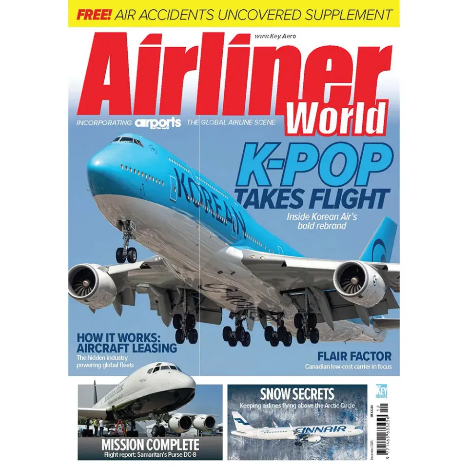 Airliner World December 2025 tidning lösnummer civilflyg