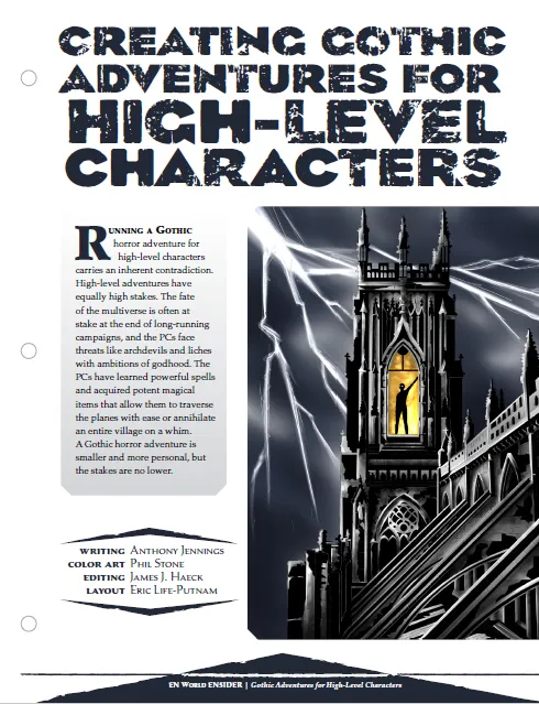 EN Publishing Creating Gothic Adventures rollspel PDF 5e