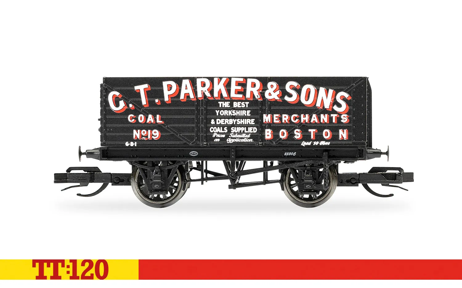 Hornby TT:120 G.T. Parker & Sons 19 godsvagn svart