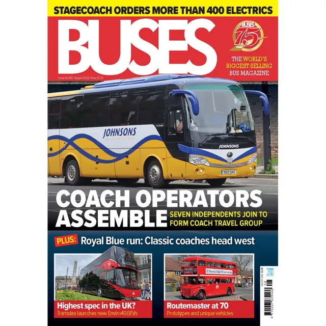 Buses tidning augusti 2024 elbussar Routemaster