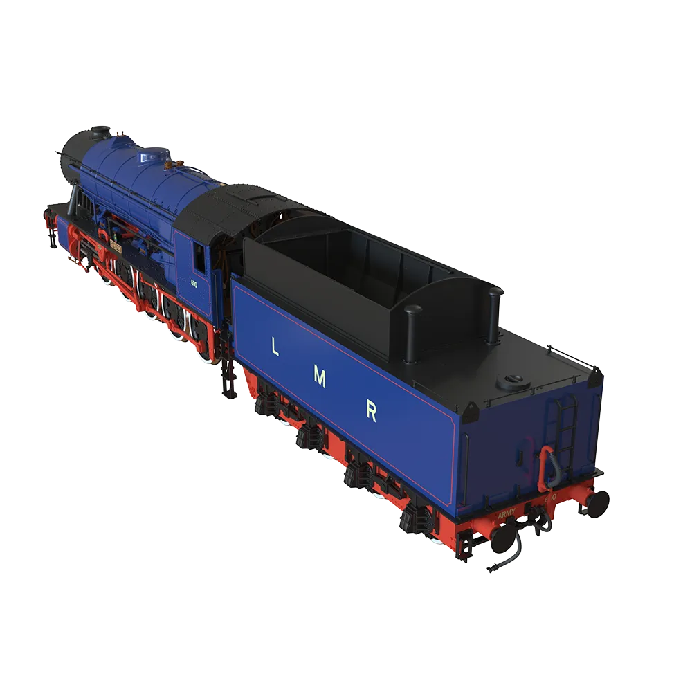 Clark Railworks WD 2-10-0 600 Gordon ånglok OO DCC Sound blå