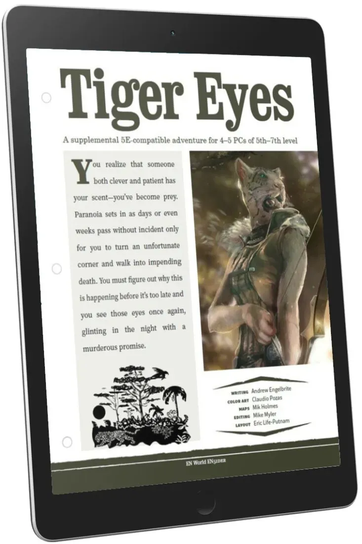 EN Publishing Mini-Adventure Tiger Eyes äventyr PDF nivå 5–7