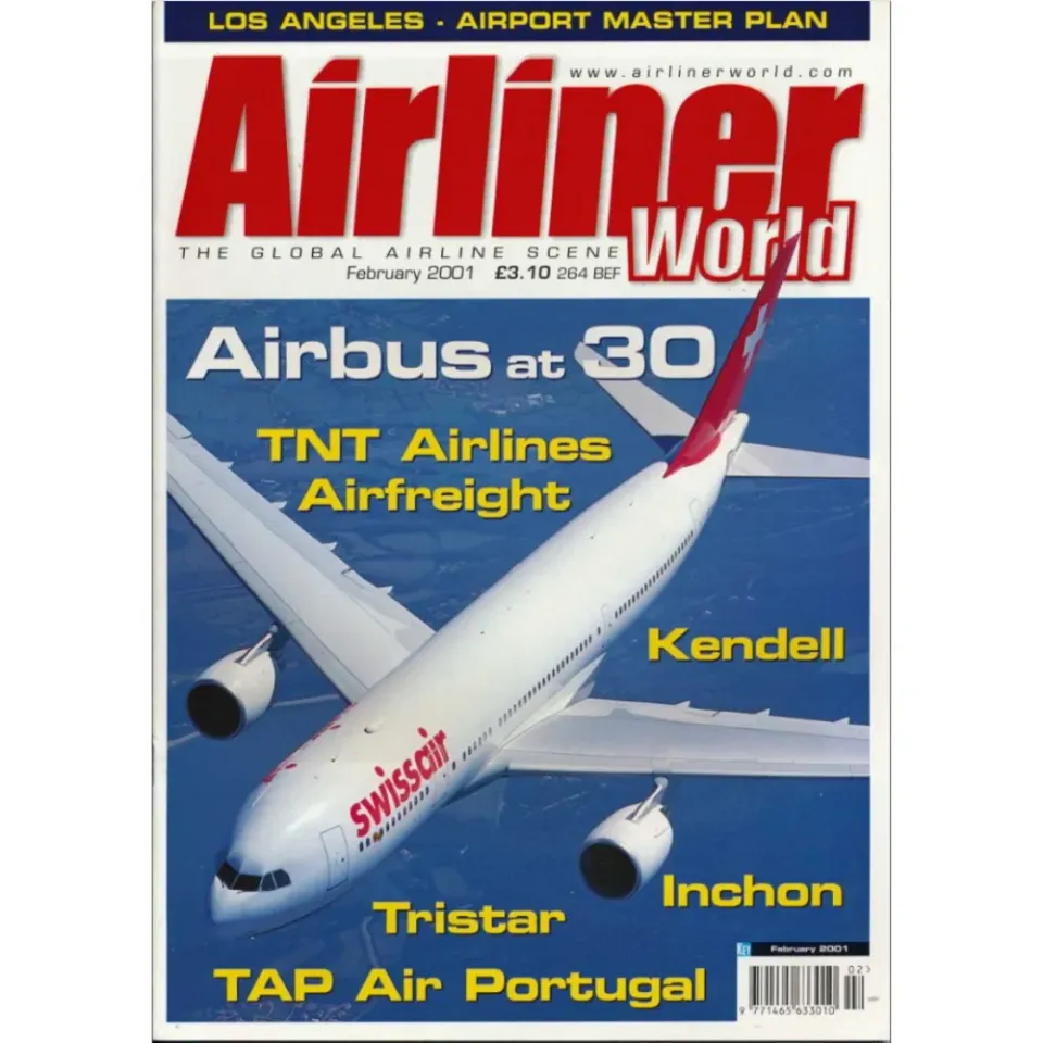 Airliner World februari 2001 tidning – civilflyg
