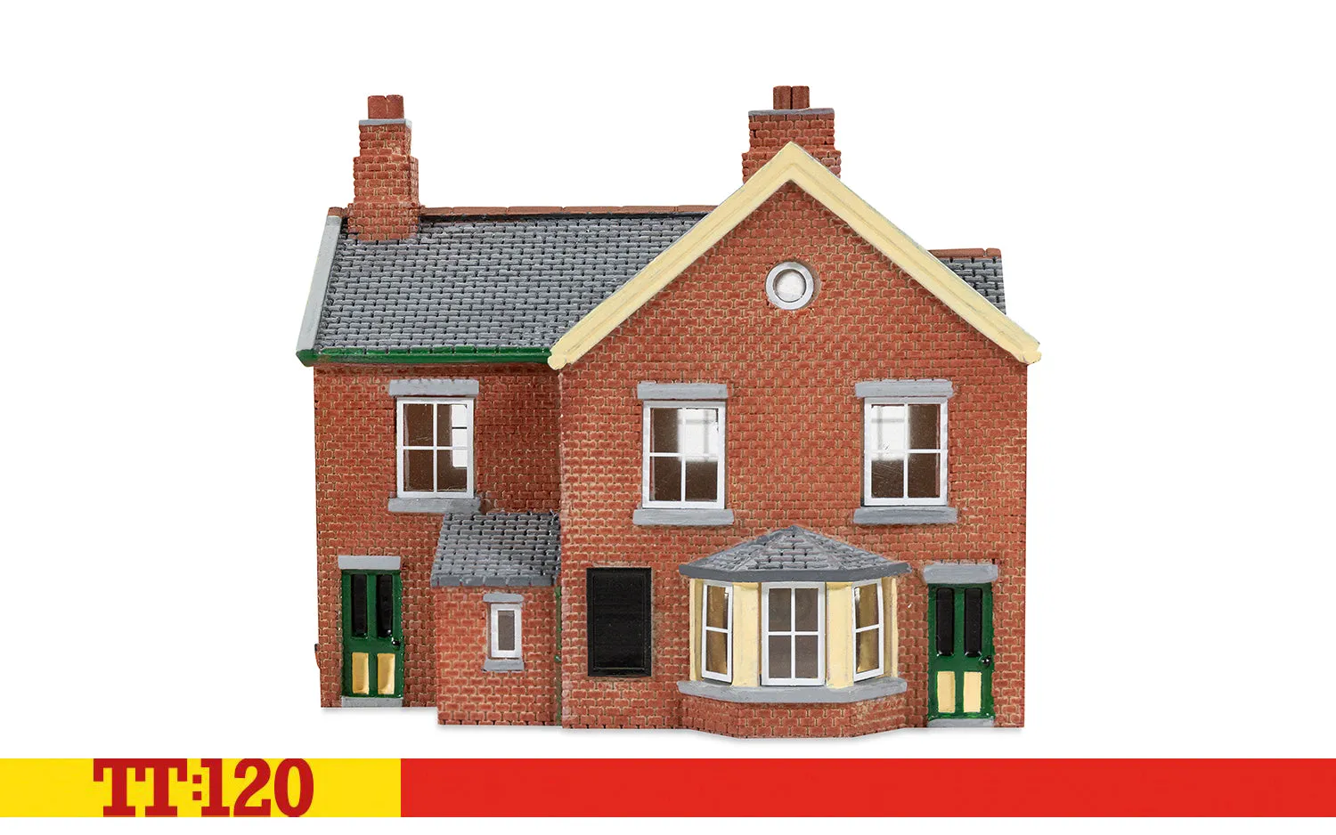 Hornby TT:120 Station Office stationshus rött tegel