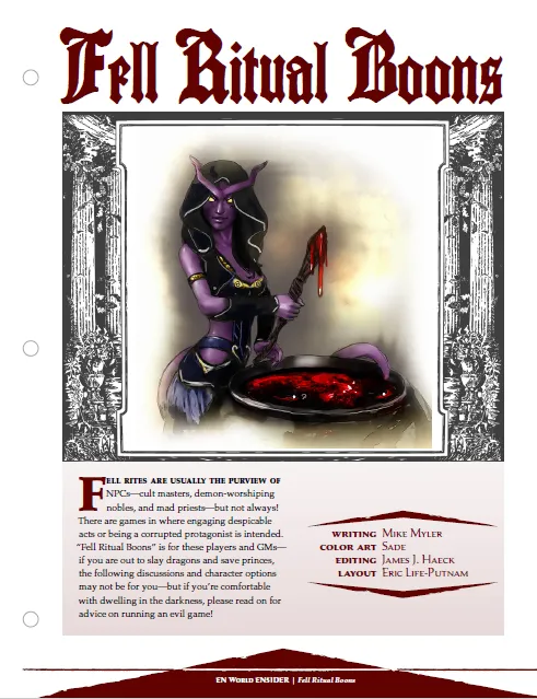 EN Publishing Fell Ritual Boons tillägg PDF