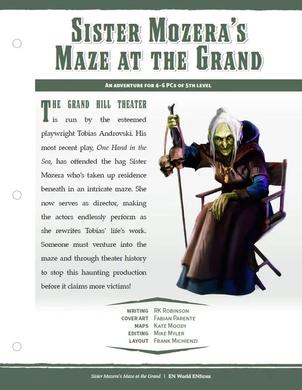 EN Publishing Sister Mozera's Maze at the Grand äventyr PDF nivå5