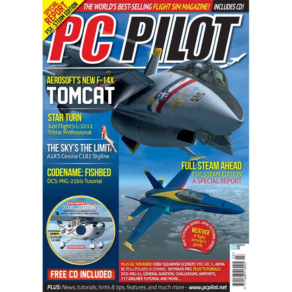 PC Pilot mars/april 2015 tidning F-14 Tomcat