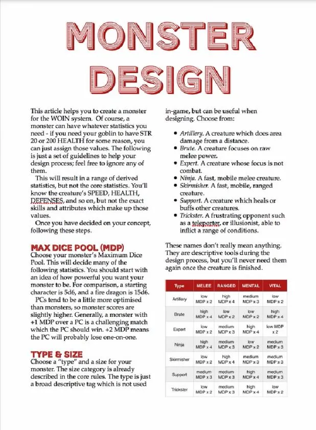 EN Publishing Monster Design monsterguide PDF WOIN