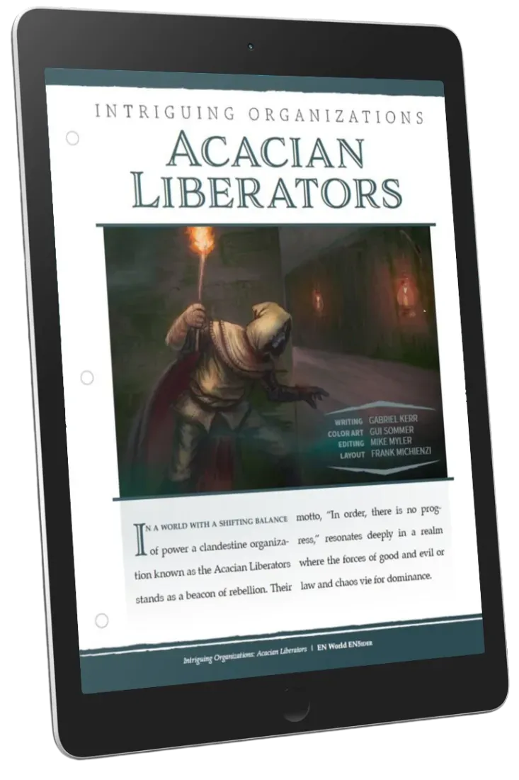 EN Publishing Acacian Liberators organisation PDF revolt
