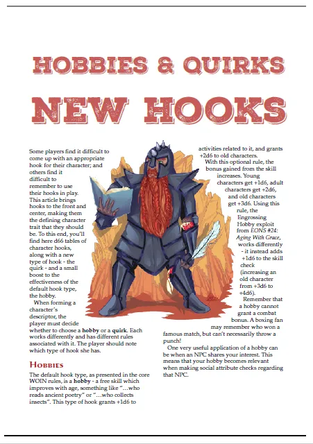 EN Publishing Hobbies Quirks New Hooks rollspel PDF