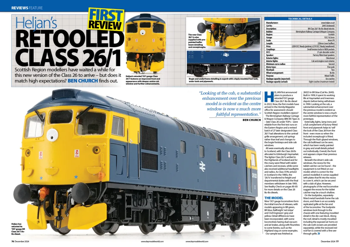 Hornby Magazine dec 2024 tidning lösnummer modelljärnväg