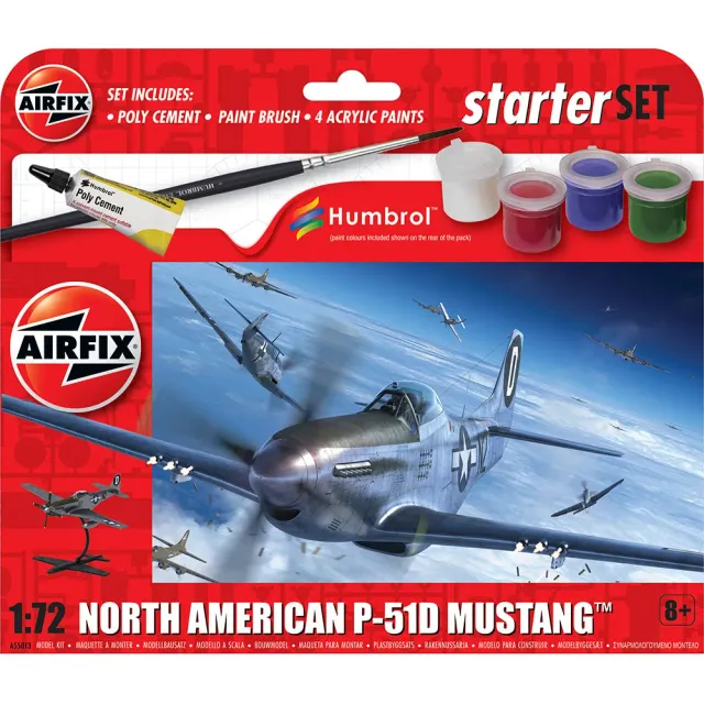 Airfix P-51D Mustang 1/72 modellbyggsats startset