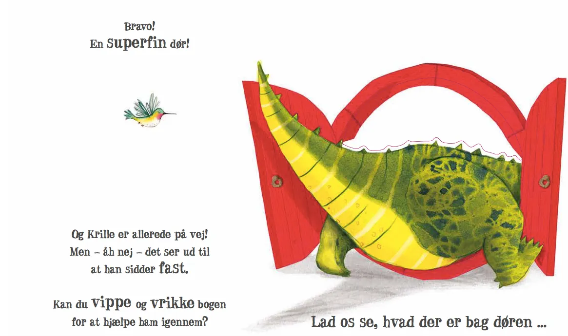 ABC Forlag Hvad er der bag døren barnbok tryckt bok på danska