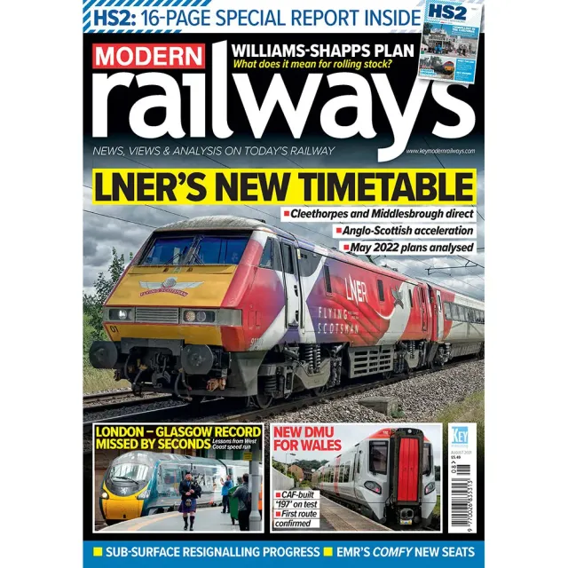 Modern Railways augusti 2021 tidning lösnummer HS2