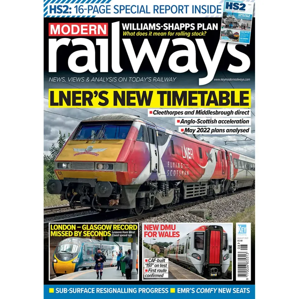 Modern Railways augusti 2021 tidning lösnummer HS2