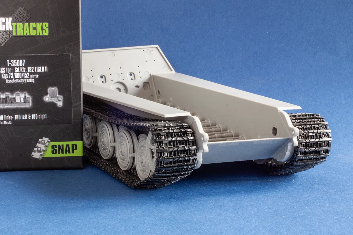 Rossagraph QuickTracks T-35067 Tiger II larvband 1:35 resin speglad