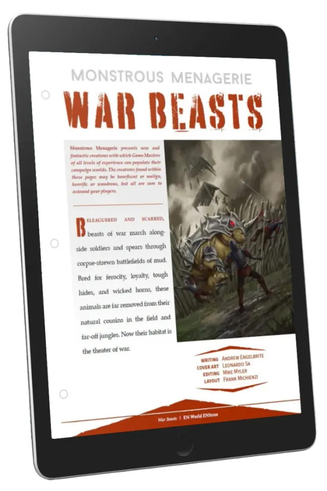 EN Publishing Monstrous Menagerie War Beasts monster PDF