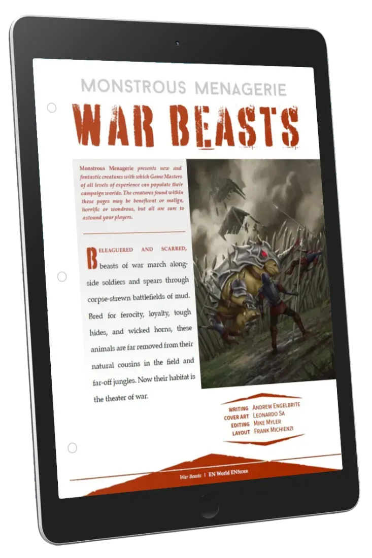 EN Publishing Monstrous Menagerie War Beasts monster PDF