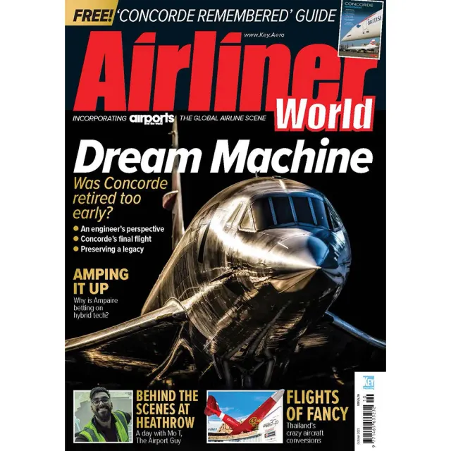 Airliner World oktober 2023 tidning Concorde