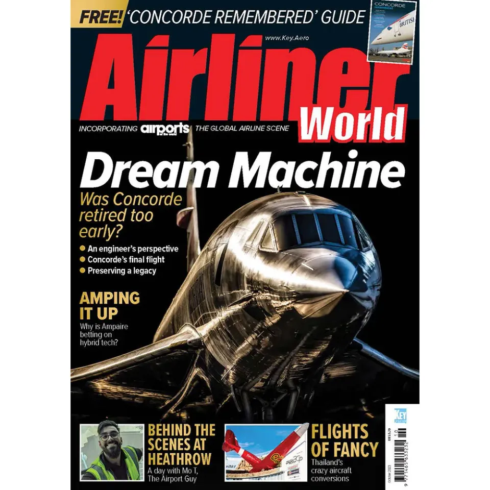 Airliner World oktober 2023 tidning Concorde
