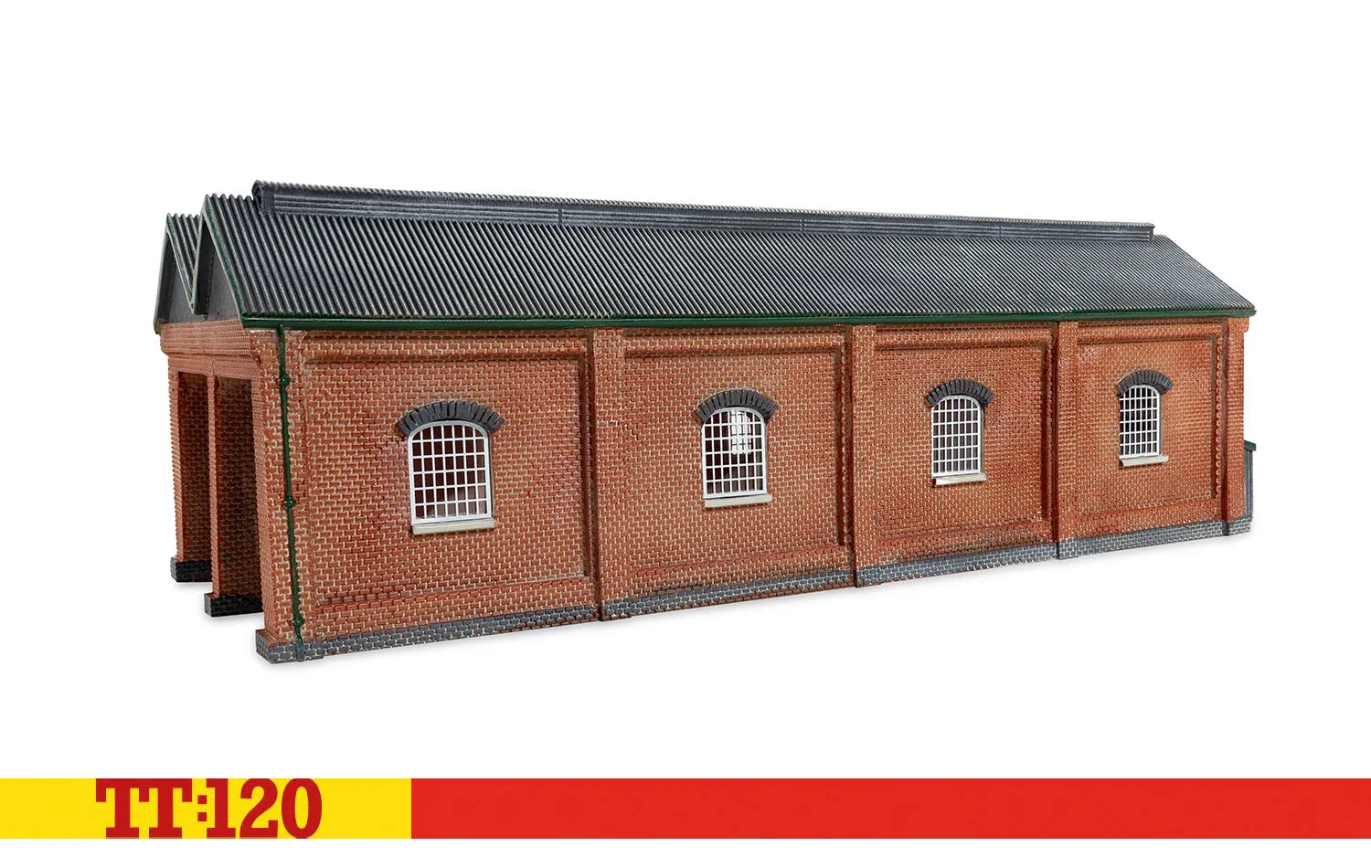 Hornby TT:120 Double Engine Shed lokstall rött tegel