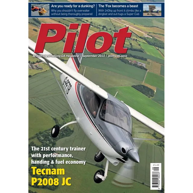Pilot september 2022 tidning Tecnam P2008 provflygning